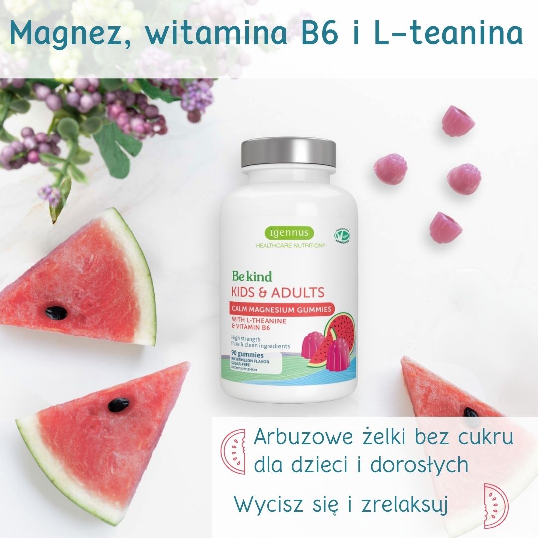 Żelki z Magnezem CALM - magnez z L-teaniną i witaminą B6, bez cukru